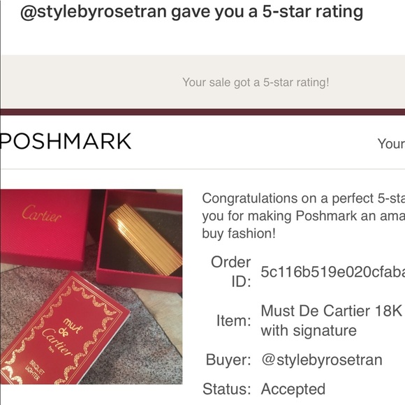 Poshmark 5 star suggested seller: see my high end designer items sales/ ratings - Picture 5 of 15